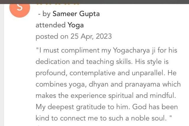 Written client review shared with Yogic Company (3 of 19)