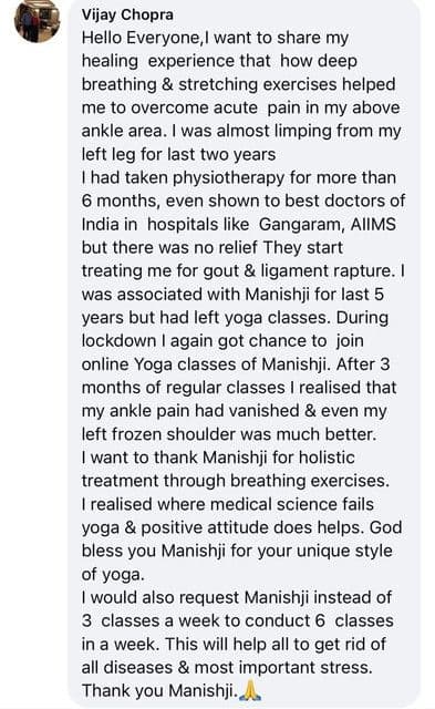 Written client review shared with Yogic Company (4 of 19)