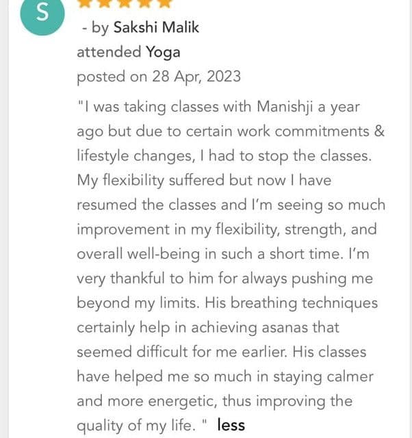 Written client review shared with Yogic Company (16 of 19)