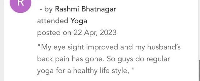 Written client review shared with Yogic Company (17 of 19)