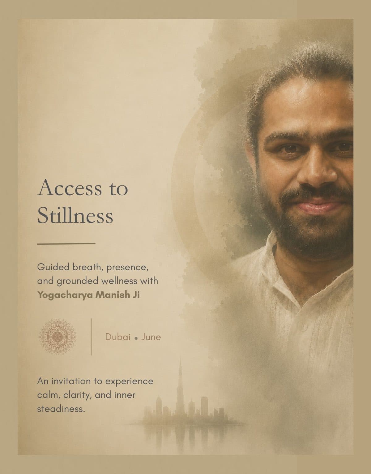 Access to Stillness — an invitation to guided breathwork with Yogacharya Manish